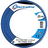 Electraline 13092 - Cable unipolar FS17- sección 1 x 1-5 mm²- azul- 25 m